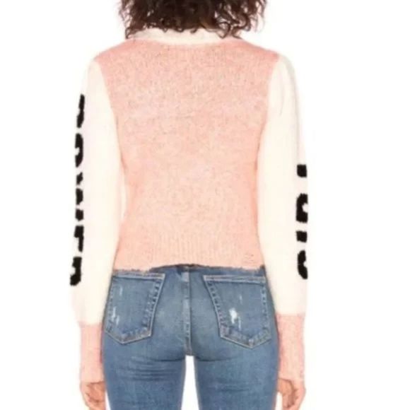 Wildfox Girl Power pink sweater at NWOT size medium - Picture 2 of 9